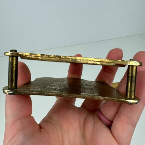 Vtg Jerusalem Souvenir Last Supper Religious Napkin Letter Holder Enamel Brass - Picture 14 of 16